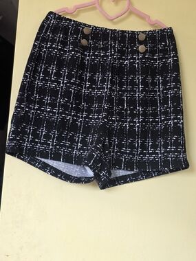Black & White Patterned Women’s Shorts